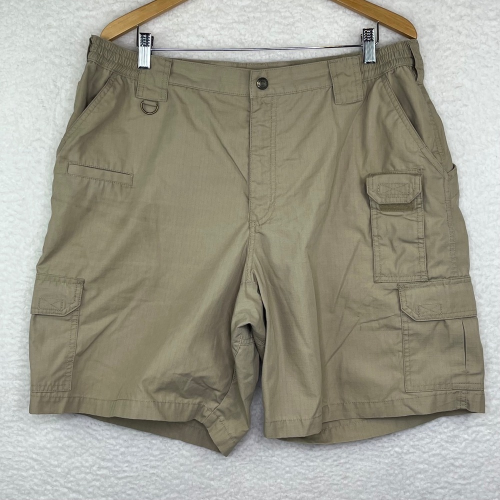 5.11 Tactical Mens Cargo Shorts Khaki Tan Ripstop Utility Work Shorts Size 42